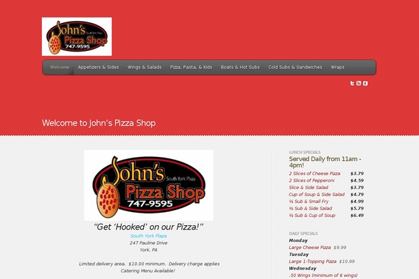 johnspizzashop.com site used Feather