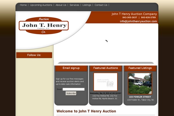 johnthenryauction.com site used Wp_johnthenry