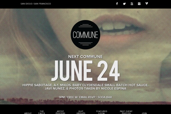 Commune theme site design template sample