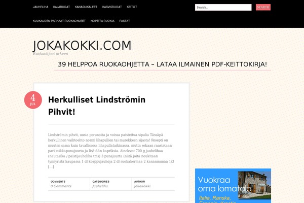 WordPress website example screenshot