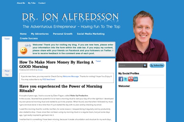jonalfredsson.com site used Hostinger-affiliate-theme