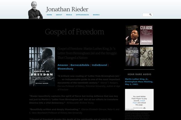 jonathanrieder.com site used Wordpress-for-writers