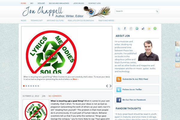 jonchappell.com site used Styled