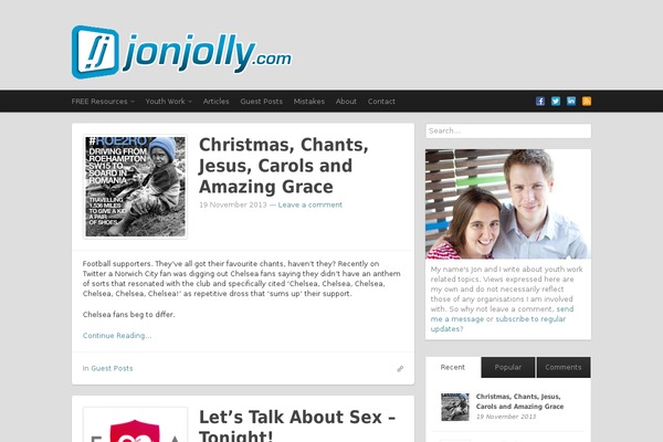 jonjolly.com site used Standard