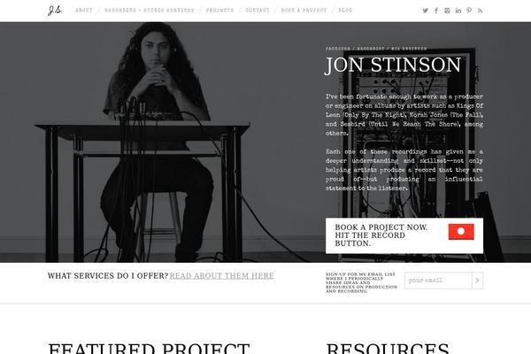 Jon theme site design template sample