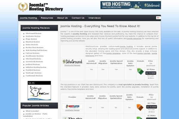 joomla-hosting-directory.com site used Cloud