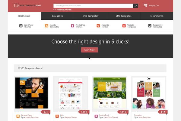 core-template-shop theme websites examples