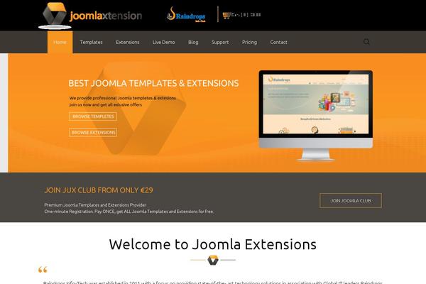 joomlaxtension.com site used Jooomlaxtension
