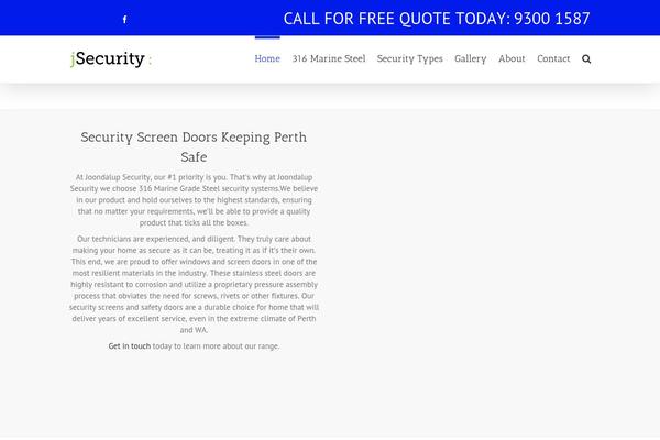 joondalupsecurity.com.au site used Avada Child Theme