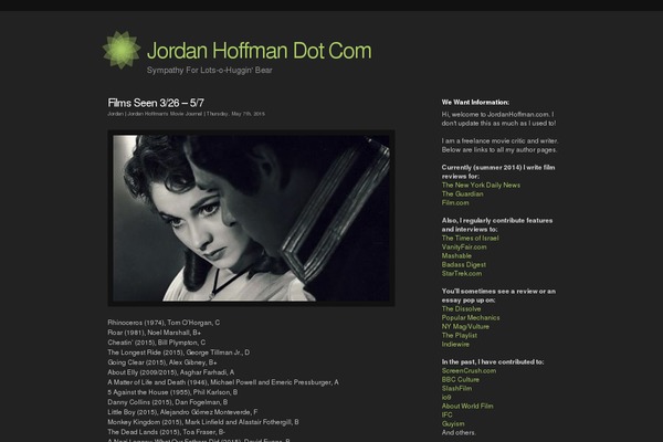jordanhoffman.com site used Tranquility-10