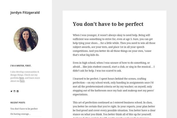 Twenty Fifteen theme site design template sample