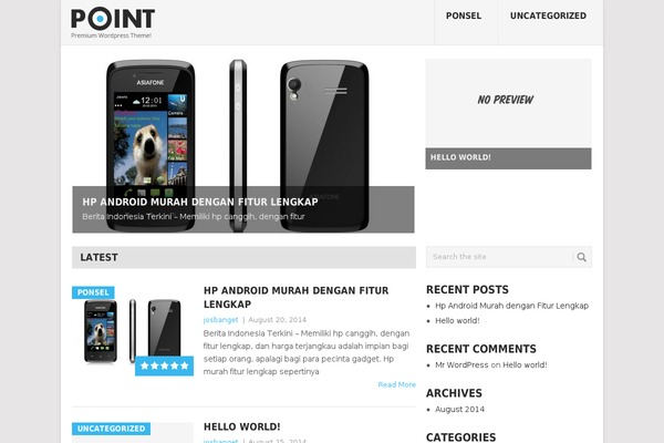 WordPress website example screenshot