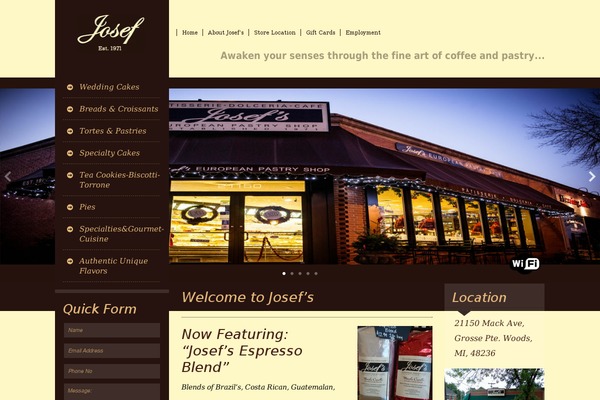 josefspastryshop.com site used Josef