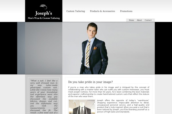 josephscustommenswear.com site used Jct