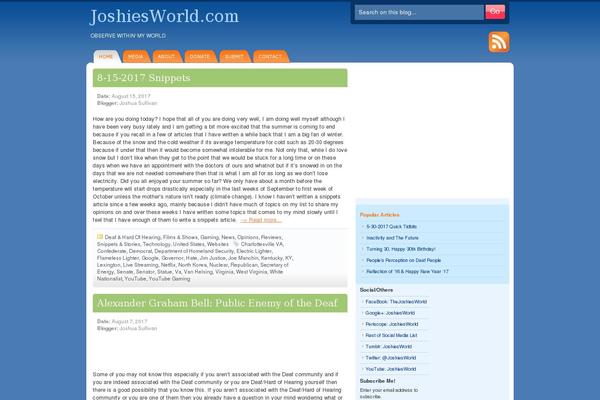 joshiesworld.com site used Shift-child