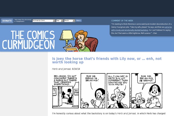 joshreads.com site used Comicscurmudgeon