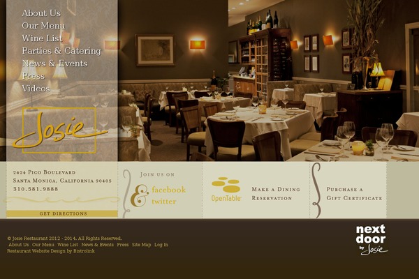 josierestaurant.com site used Josie-theme1