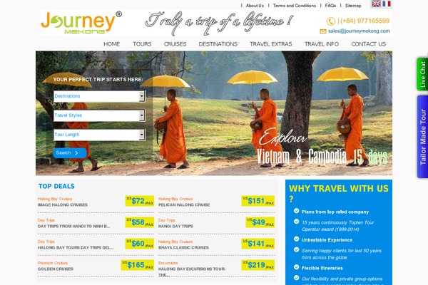 journeymekong.com site used Journeymekong