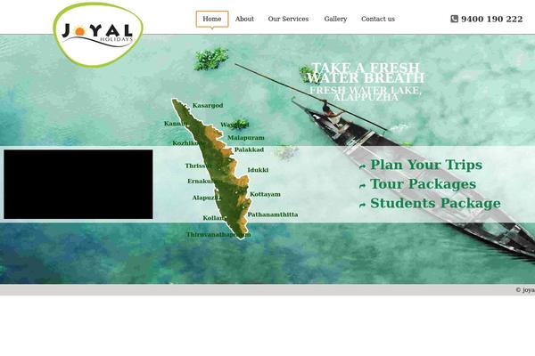 joyalholidays.com site used Twenty Thirteen
