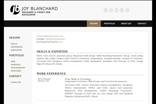 joyblanchard.com site used Mypinboard
