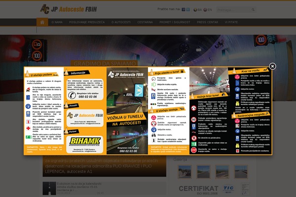 jpautoceste.ba site used Autoceste