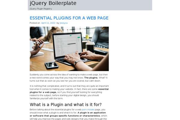 jqueryboilerplate.com site used A-starting-point