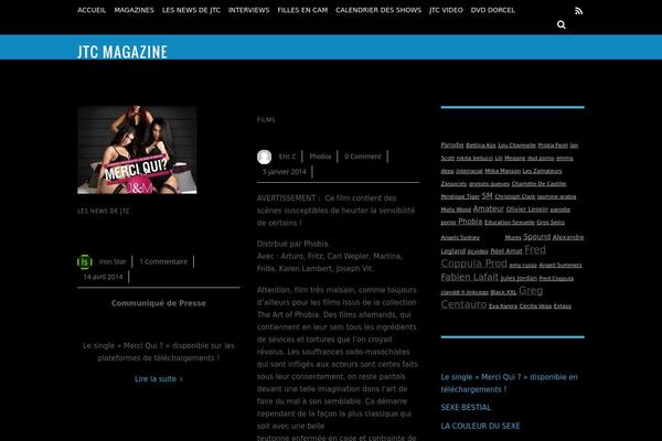 Magazine theme site design template sample
