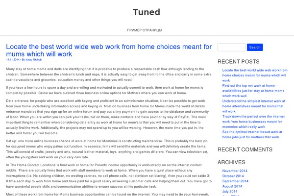 Tuned theme site design template sample