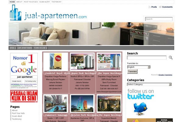 WordPress website example screenshot