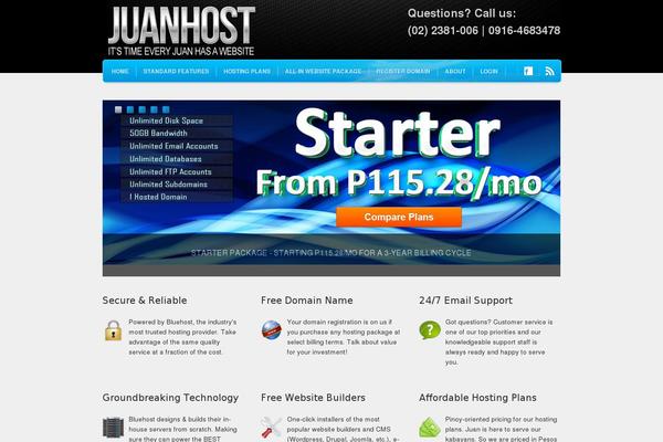 juanhost.com site used Webfolio