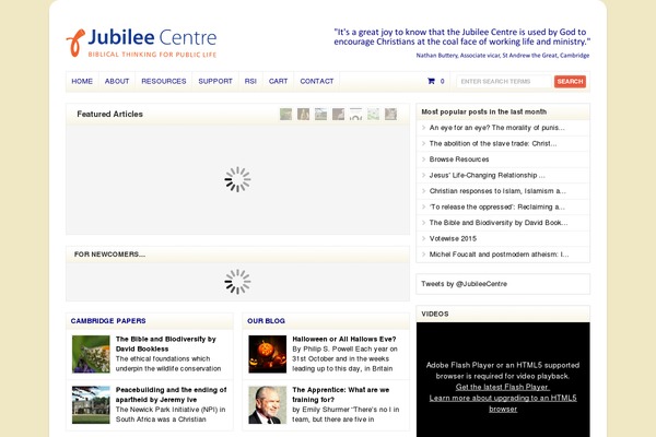jubilee-centre.org site used Wp Clear321