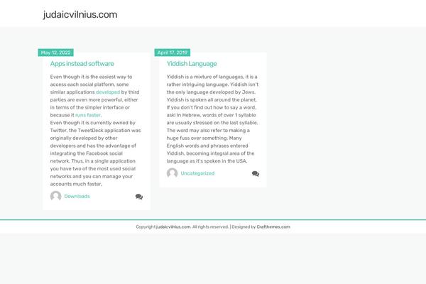 Minimalist Blog theme site design template sample