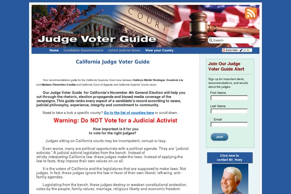 judgevoterguide.com site used Judgevoterguide2