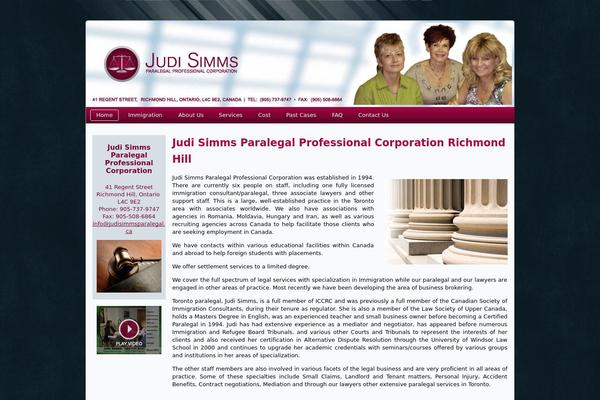 judisimmsparalegal.ca site used Judi