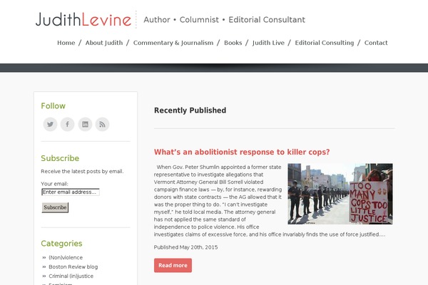 judithlevine.com site used Levine