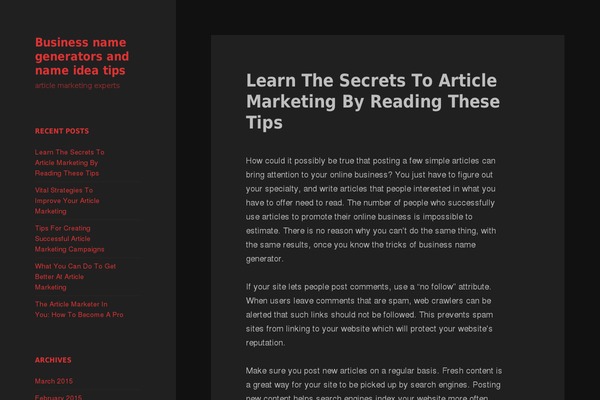 Twenty Fifteen theme site design template sample