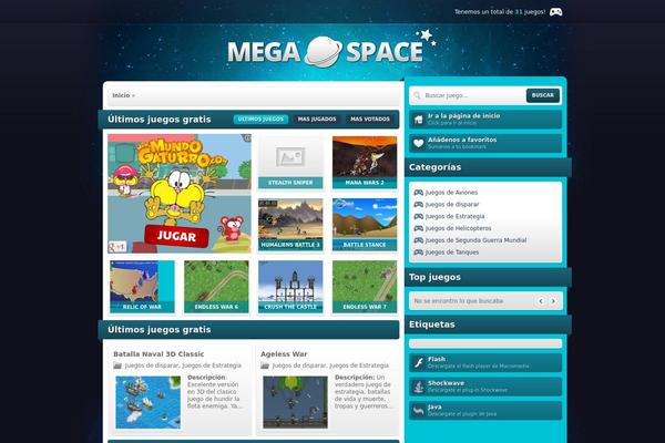 Megaspace theme site design template sample
