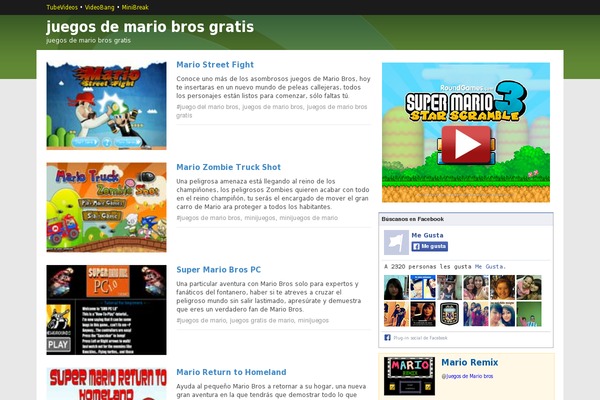 juegosdemariobrosgratis.mx site used Estandardevideos