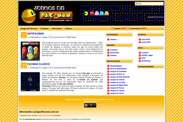 juegosdepacman.com.es site used Pacman