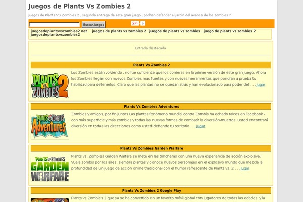 juegosdeplantsvszombies2.net site used Juegosonlinejugar