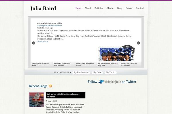 Julia theme site design template sample