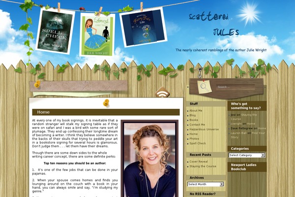 juliewright.com site used Wooden-fence