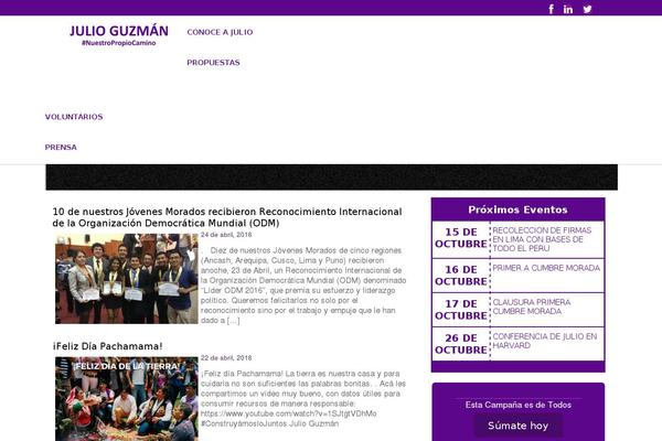 julioguzman.pe site used Theme-juliog