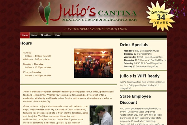 julioscantina.com site used Julio