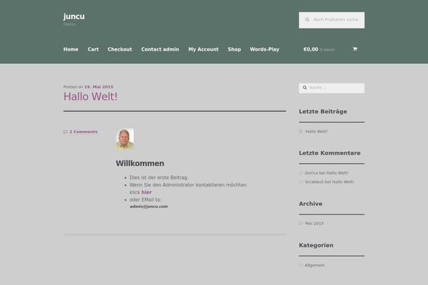 Storefront theme site design template sample