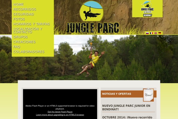 jungleparc theme websites examples