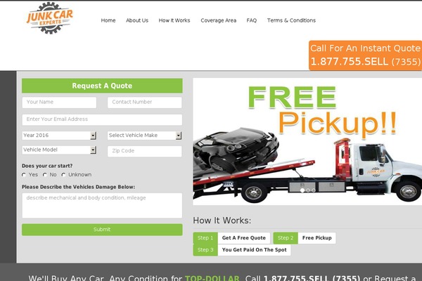 junkcarexperts.com site used Custom-junkcarexperts