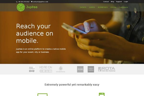 jupitee.com site used Divi-home