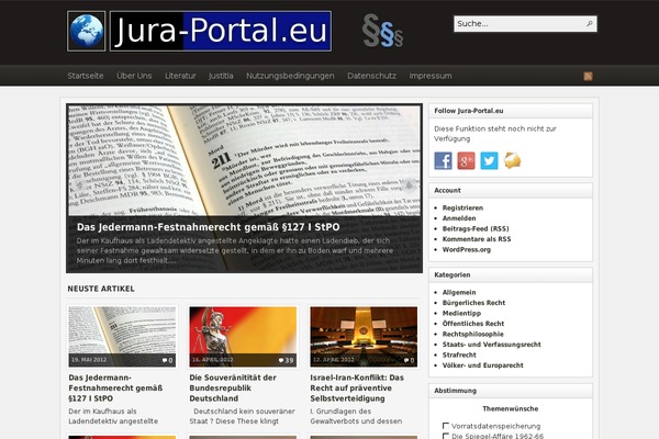 jura-portal.eu site used Arras WP theme