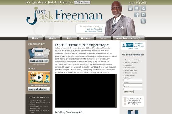 justaskfreeman.com site used Freeman